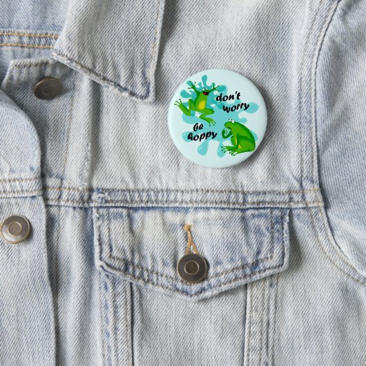 Grappig ben niet bang om hoppy Frog Button te zijn (In situ)