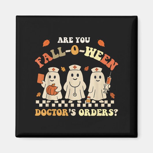 Grappig Bent U Fall O Ween Dokter S Vrije Val Hall Magneet (Voorkant)