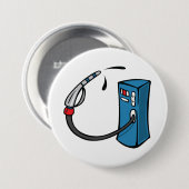 Grappig benzinestation brandstofpomp ronde button 7,6 cm (Voorkant /achterkant)