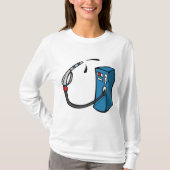 Grappig benzinestation brandstofpomp t-shirt (Voorkant)