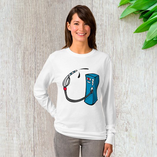 Grappig benzinestation brandstofpomp t-shirt