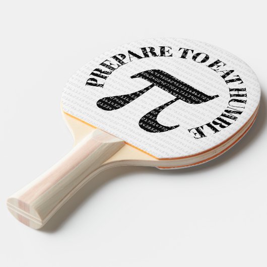 Grappig bereid om een of andere Humble Pi te eten Tafeltennisbatje (Voorkant Gekanteld)