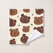 Grappig berengezicht bad handdoek (Wasdoekje)