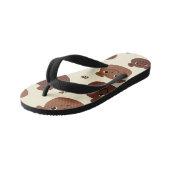 Grappig berengezicht kinder teenslippers (Schuin)