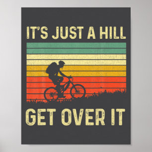 Grappig bergfietsontwerp voor mannen vrouwen trail poster