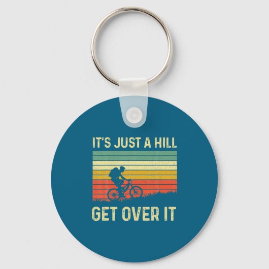 Grappig bergfietsontwerp voor mannen vrouwen trail sleutelhanger (Voorkant)