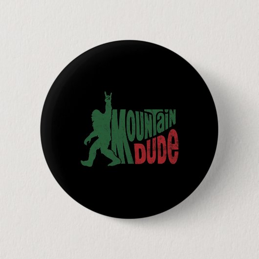 Grappig Bergmannetje Bigfoot Sasquatch Wandelcadea Ronde Button 5,7 Cm (Voorkant)