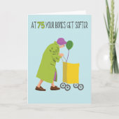 Grappig Bericht 75e Verjaardag Kaart (Voorkant)