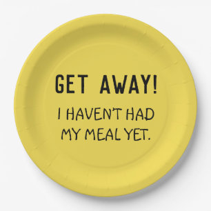 Grappig bericht Geel Get Away Papier Bord