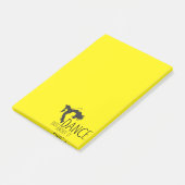 Grappig bericht - gewoon dans over het 1 post-it® notes (Schuin)