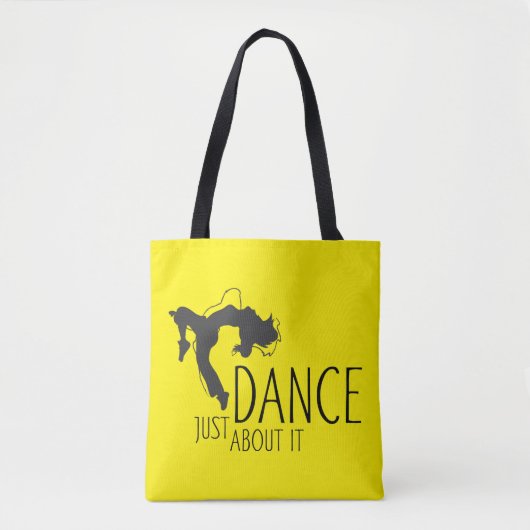 Grappig bericht - gewoon dans over het 1 tote bag (Voorkant)