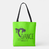 Grappig bericht - gewoon dans over het 1 tote bag (Achterkant)