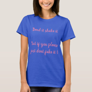 Grappig bericht logo roze tekst ontwerp met patroo t-shirt
