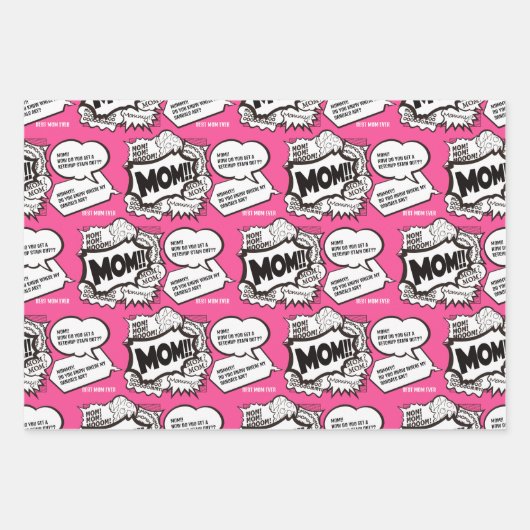 Grappig bericht | Moederdag-inpakpapier Inpakpapier Vel (Voorkant)