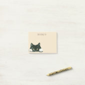 grappig bericht over zwarte kat post-it® notes (Op bureau)