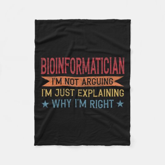 Grappig beroep citaat bio-informaticus fleece deken (Voorkant)