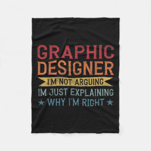 Grappig beroep citaat Grafisch ontwerper Fleece Deken