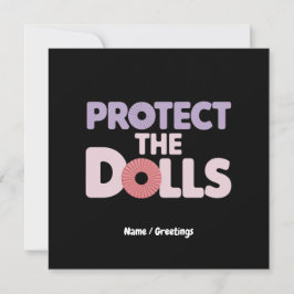 Grappig Bescherm de Dolls: Trans Women Solidarity Kaart
