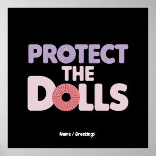 Grappig Bescherm de Dolls: Trans Women Solidarity Poster