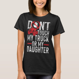Grappig beschermende pap Gift raak mijn wagen niet T-shirt