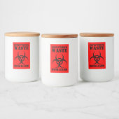 Grappig besmettelijk afval Biohazard Halloween Voedselcontainer Etiket (Flessen)