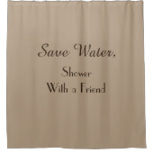 Grappig Bespaar Water Tan (of kies) Douchegordijn (Voorkant)