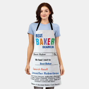 Grappig Best Baker Chef All-Over Print Apron Schort