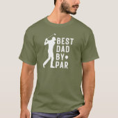 Grappig Best Pap By Par Golf Vaderdag Mannen Groen T-shirt (Voorkant)