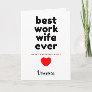 Grappig Best Work Wife Valentijnsdag Kaart