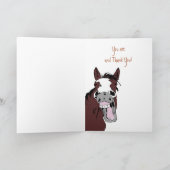 Grappig, beste buurman? Dank je wel, paard Bedankkaart (Binnen)