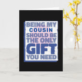 Grappig beste cadeau voor neef kaart (Gele Bloem)