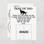 grappig Beste Cat Papa foto collage Holiday Kaart (Voorkant / Achterkant)