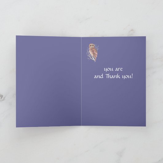 Grappig Beste Dentist? Hartelijk dank voor Wise Ow Bedankkaart (Binnen)