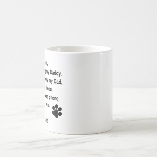 Grappig Beste Dog Papa met aangepaste naam Coffee- Koffiemok (Center)