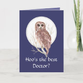 Grappig beste dokter? Hartelijk dank voor Wise Owl Bedankkaart (Voorkant)