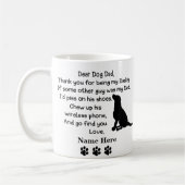 Grappig Beste hond-pap met aangepaste naam Koffiemok (Links)