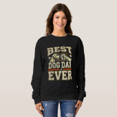 Grappig Beste Hond Papa, Vader houdt van honden Trui (Voorkant volledig)