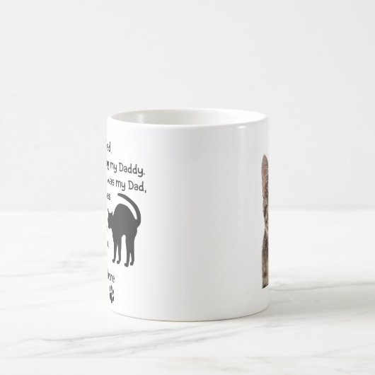 Grappig Beste kat papa met aangepaste naam en afbe Koffiemok (Center)