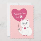 Grappig Beste Kattenmoeder Ooit Moederdag Feestdagenkaart (Voorkant)
