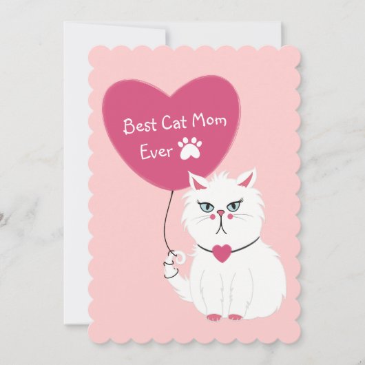 Grappig Beste Kattenmoeder Ooit Moederdag Feestdagenkaart (Voorkant)
