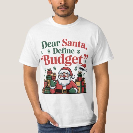 Grappig Beste Kerstman Budget Design T-shirt (Voorkant)