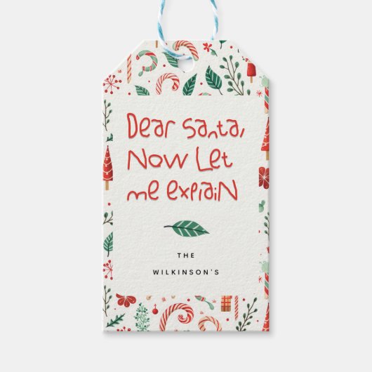 Grappig Beste Kerstman Schattigee Kerst Cadeaulabel (Voorkant)