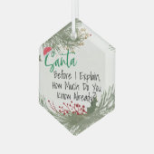Grappig  Beste Kerstmis Ornament, Glas Ornament (Voorkant links)
