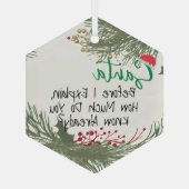 Grappig  Beste Kerstmis Ornament, Glas Ornament (Achterkant)