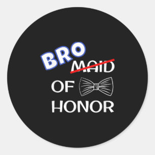 Grappig Beste Man Trouwen Matching Bachelor Party Ronde Sticker
