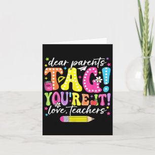 Grappig Beste Ouders Label YourIt Love Docenten Kaart