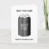Grappig Beste Pop Soda Pun Vaderdag Kaart (Voorkant)