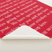 Grappig Beste Santa Letter Red Familie, gepersonal Sherpa Deken (3/4)