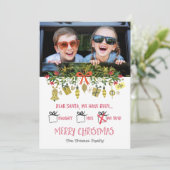 Grappig Beste Santa Naughty Leuk We hebben vakanti Kaart (Staand voorkant)