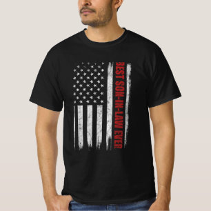 Grappig Beste schoonzoon ooit Amerikaanse vlag T-shirt